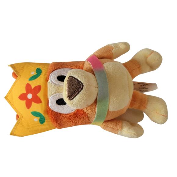 Bluey Princess Plush Toy 7" Just Play Rainbow Cape Crown Plushie Stuffie Dog - Picture 7 of 9